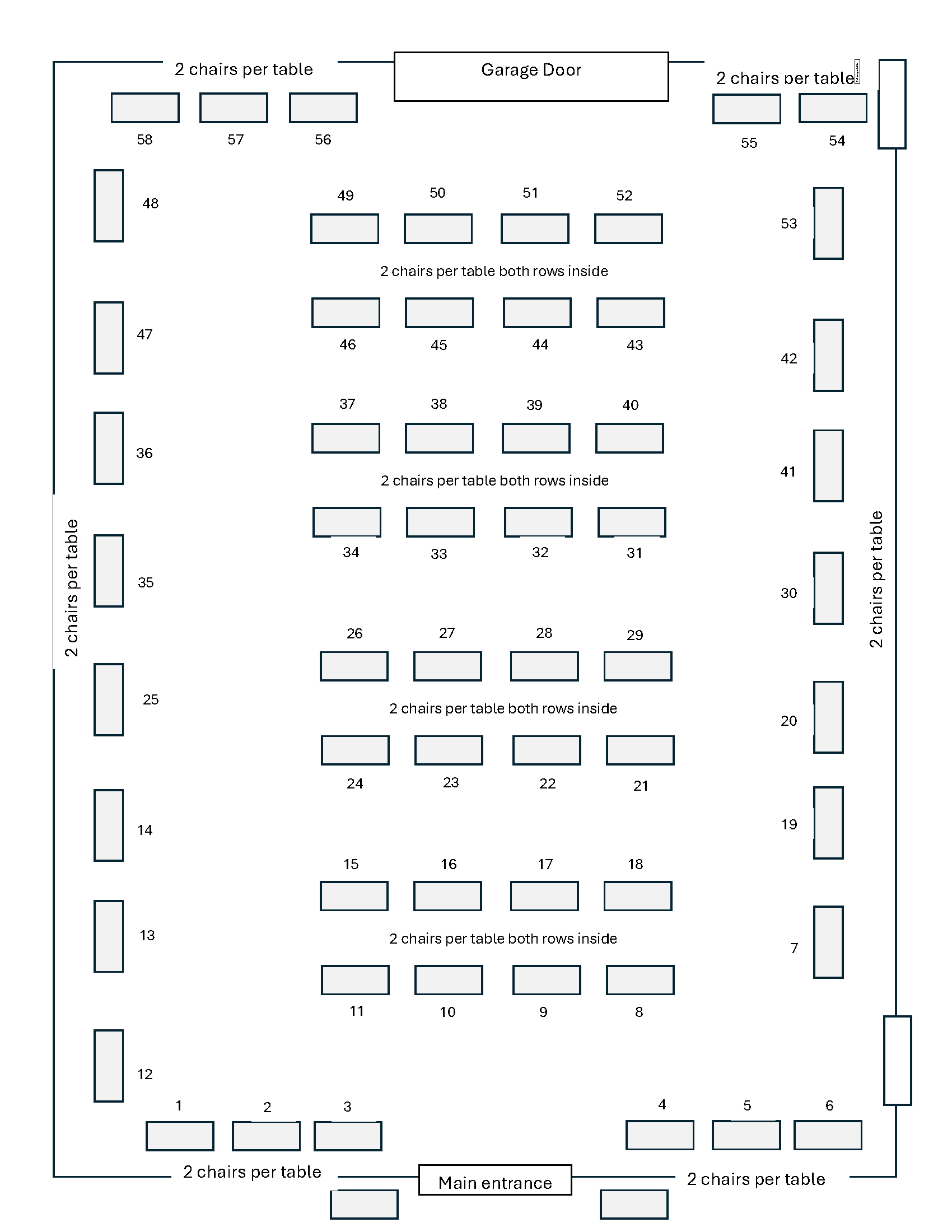 Portage garage sale floor plan